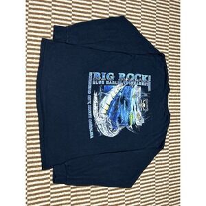 Big Rock Blue Marlin Tournament Shirt Mens Large Navy Long Sleeve Fishing